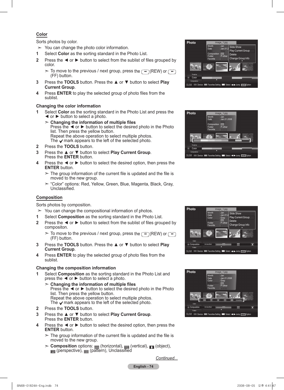 Rew) or | Samsung BN68-01824A-00 User Manual | Page 74 / 230