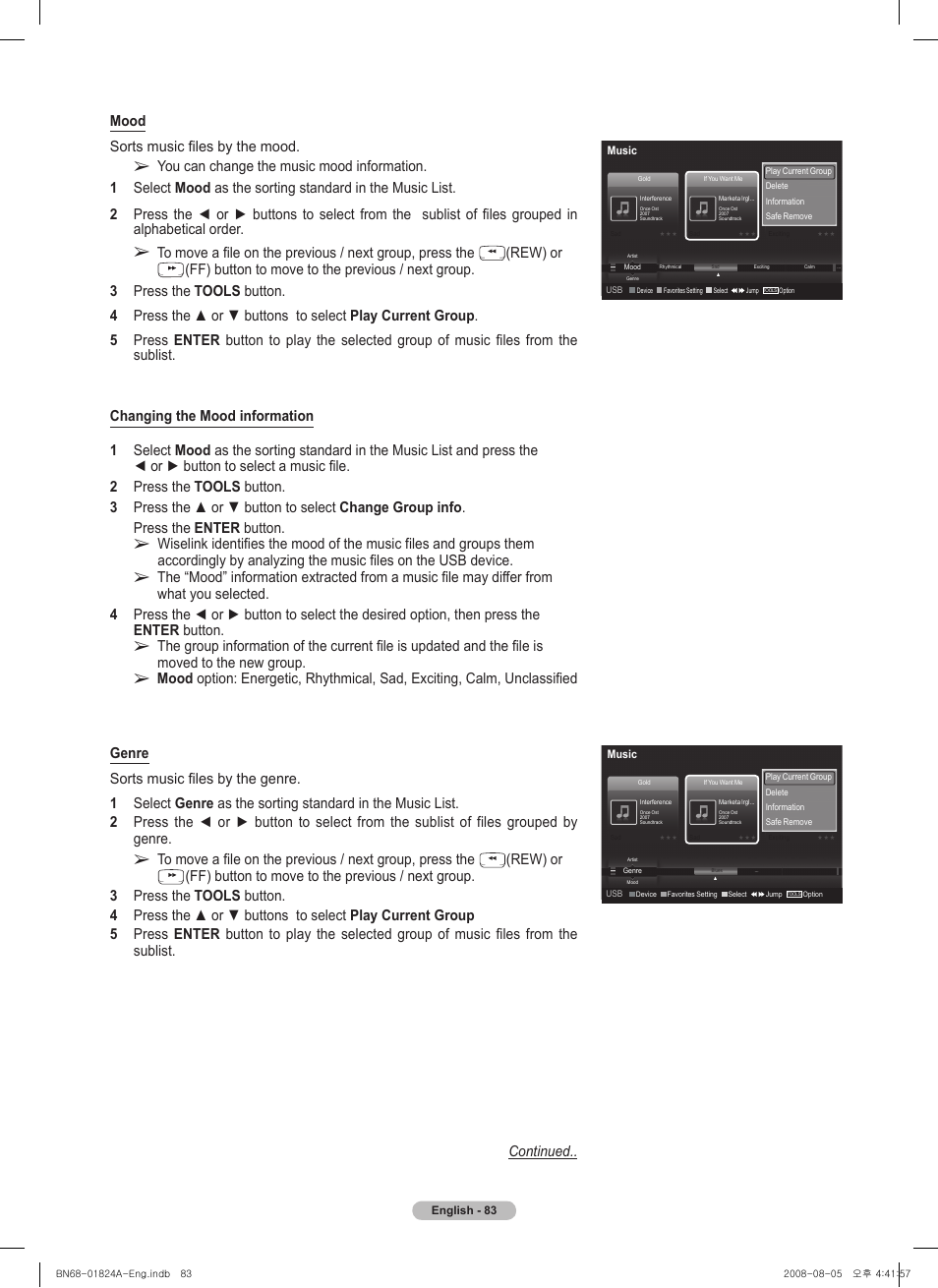 Rew) or | Samsung BN68-01824A-00 User Manual | Page 83 / 230
