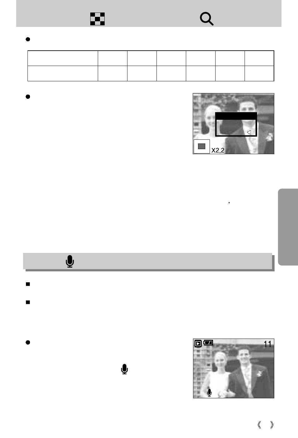 Thumbnail( ) / enlargement( ) button | Samsung Digimax V5000 User Manual | Page 59 / 120