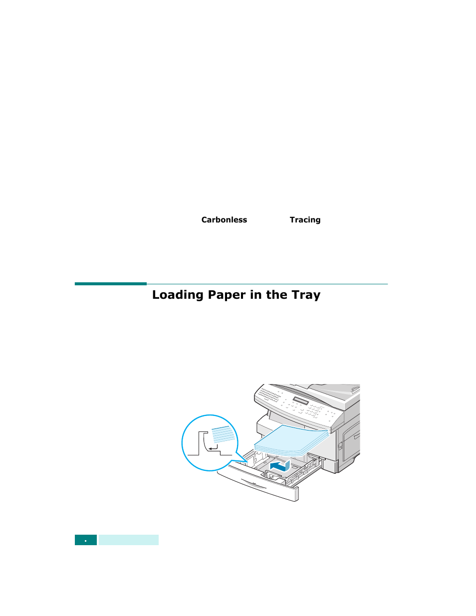 Loading paper in the tray | Samsung SCX-6320F User Manual | Page 57 / 330