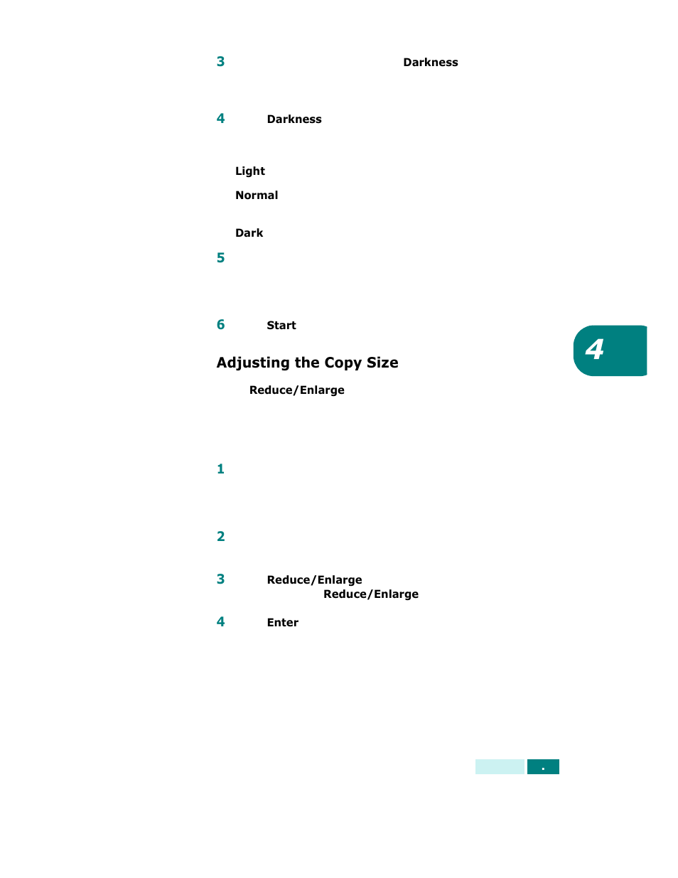 Adjusting the copy size | Samsung SCX-6320F User Manual | Page 70 / 330