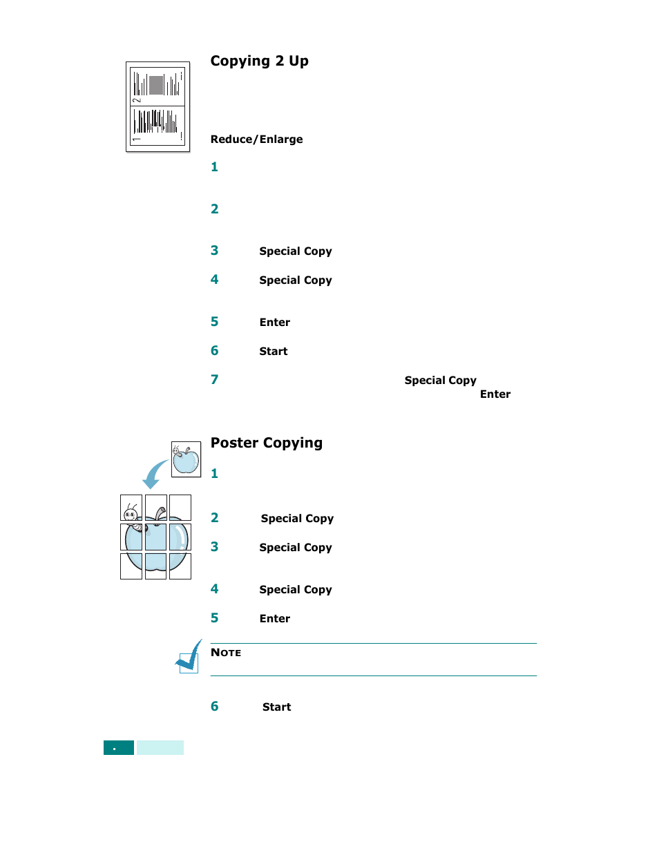 Copying 2 up, Poster copying, Copying 2 up poster copying | Samsung SCX-6320F User Manual | Page 81 / 330