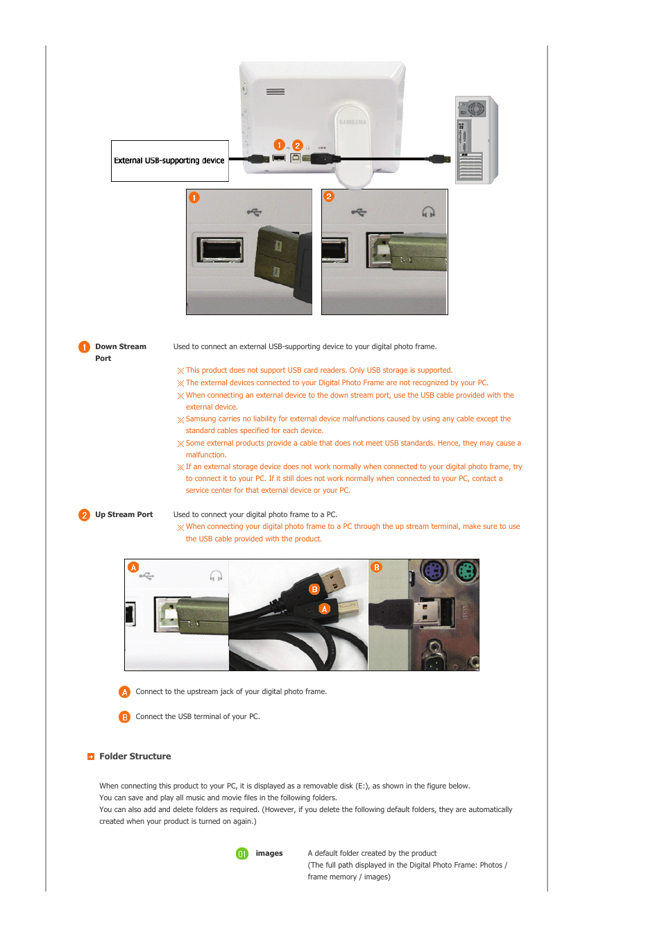 Connecting via usb | Samsung SAMTRON 72V User Manual | Page 12 / 38