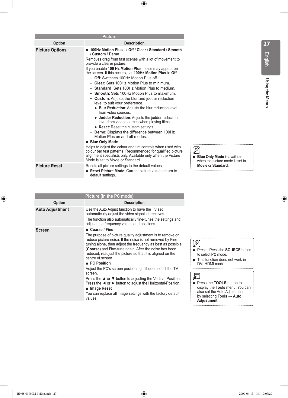 Samsung BN68-01900M-01 User Manual | Page 27 / 107