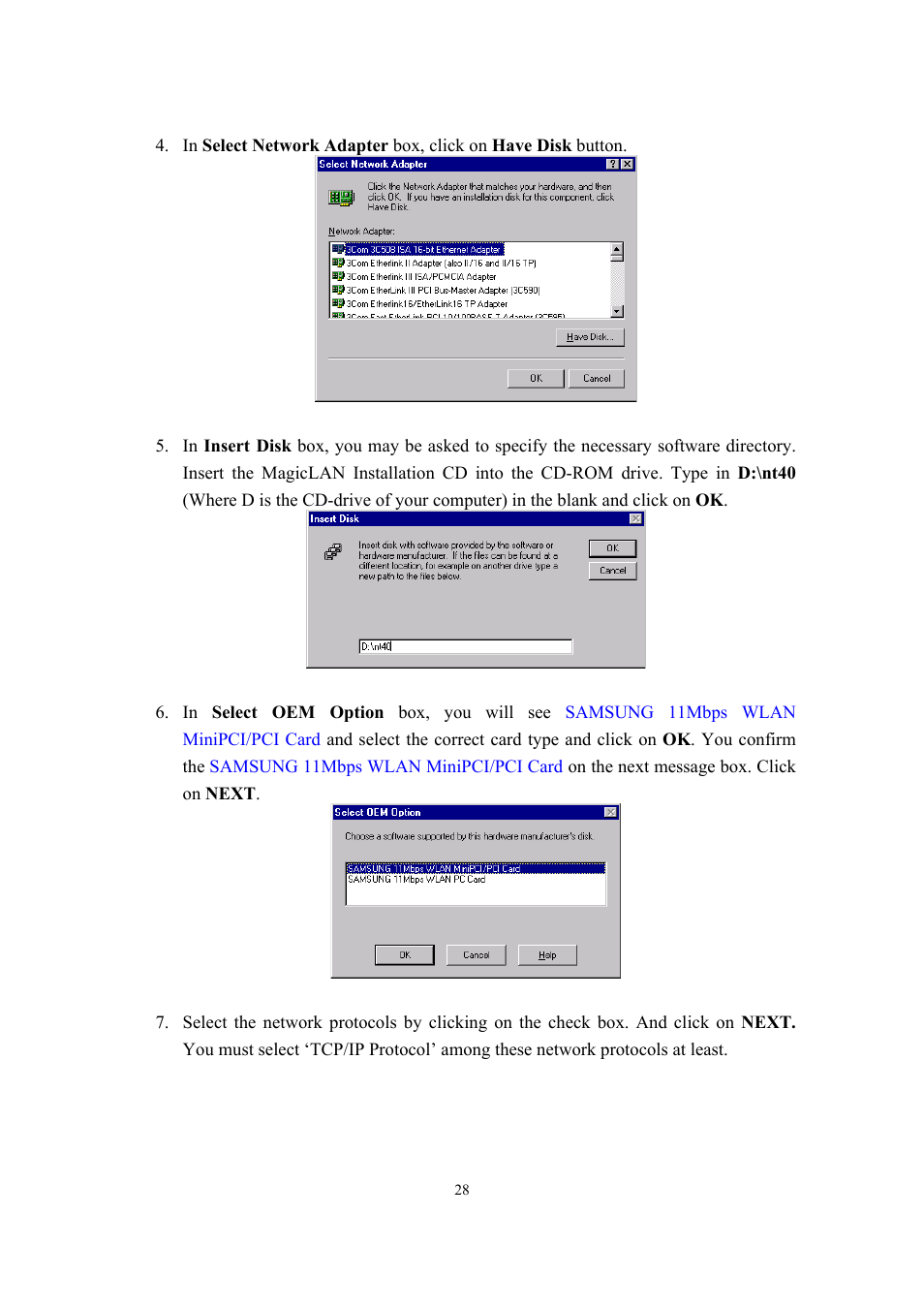 Samsung SWL-2210M User Manual | Page 28 / 67