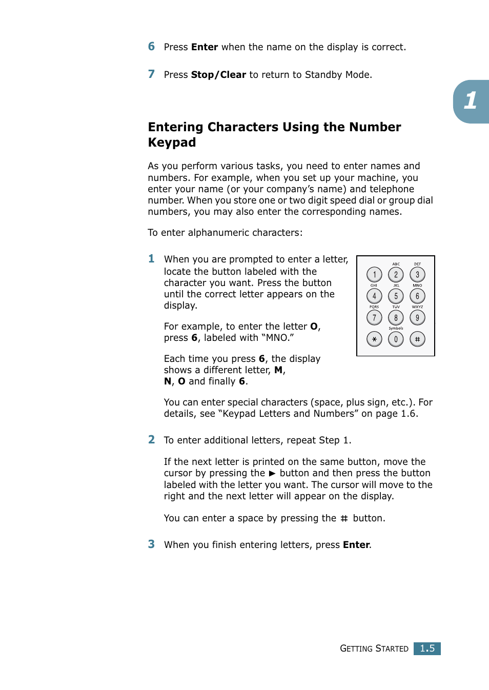 Entering characters using the number keypad | Samsung SCX-4216F User Manual | Page 173 / 225