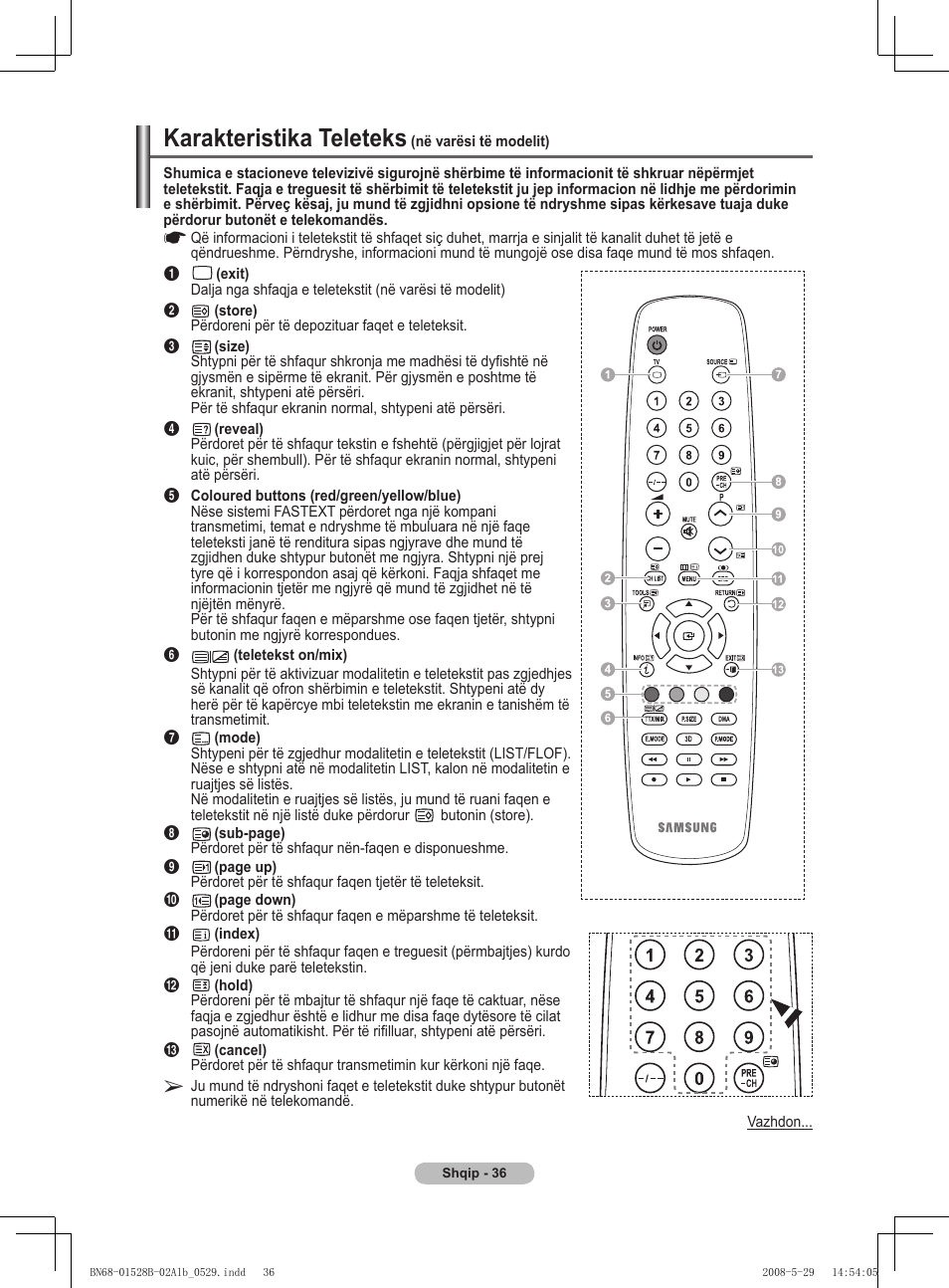 Karakteristika teleteks | Samsung BN68-01528B-02 User Manual | Page 378 / 427