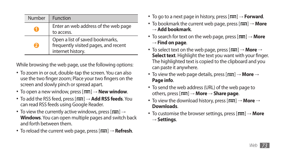 Samsung Galaxy 3 User Manual | Page 73 / 128