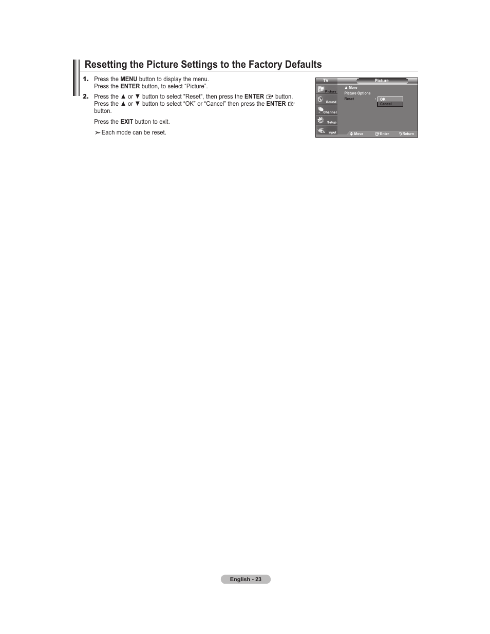 Reset to default | Samsung 451 User Manual | Page 25 / 81