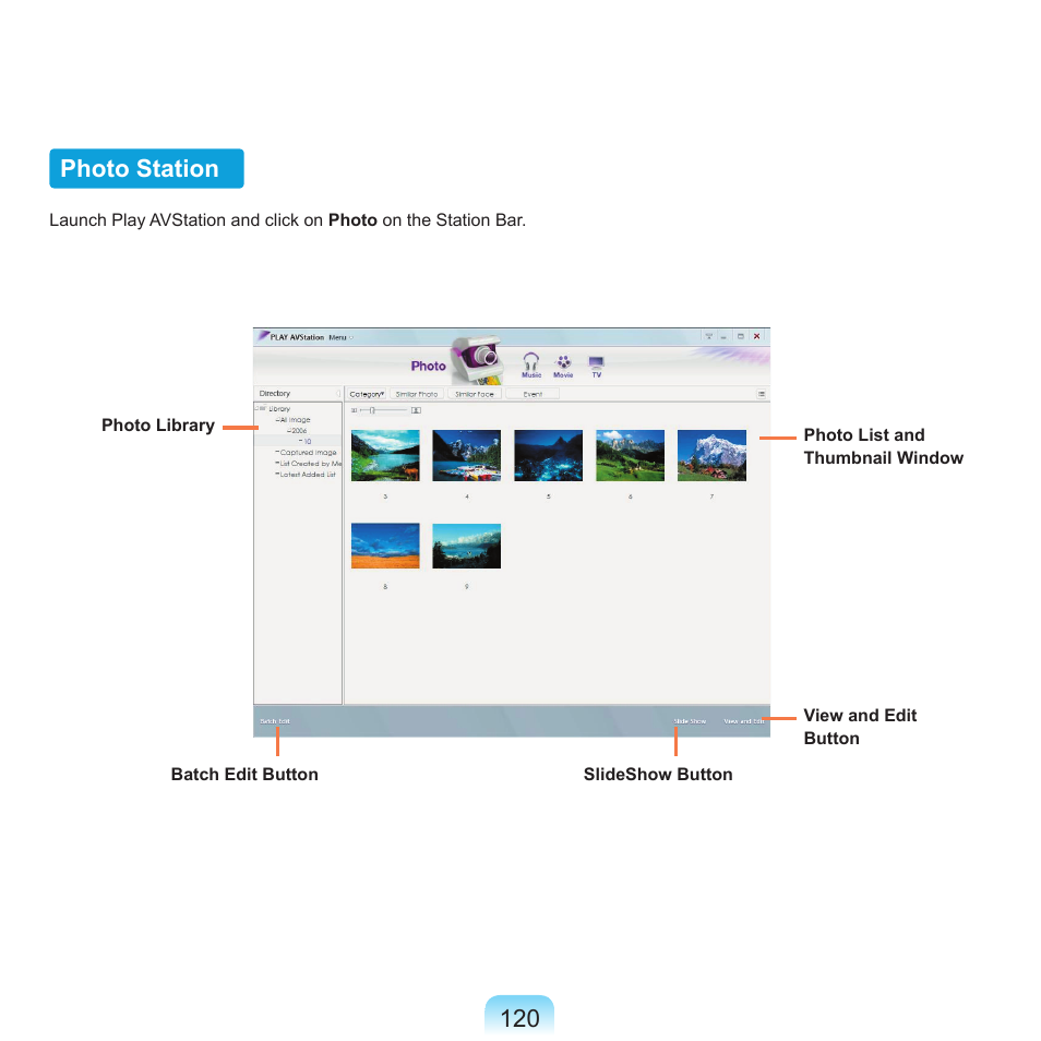 Photo station | Samsung Q71 User Manual | Page 121 / 191