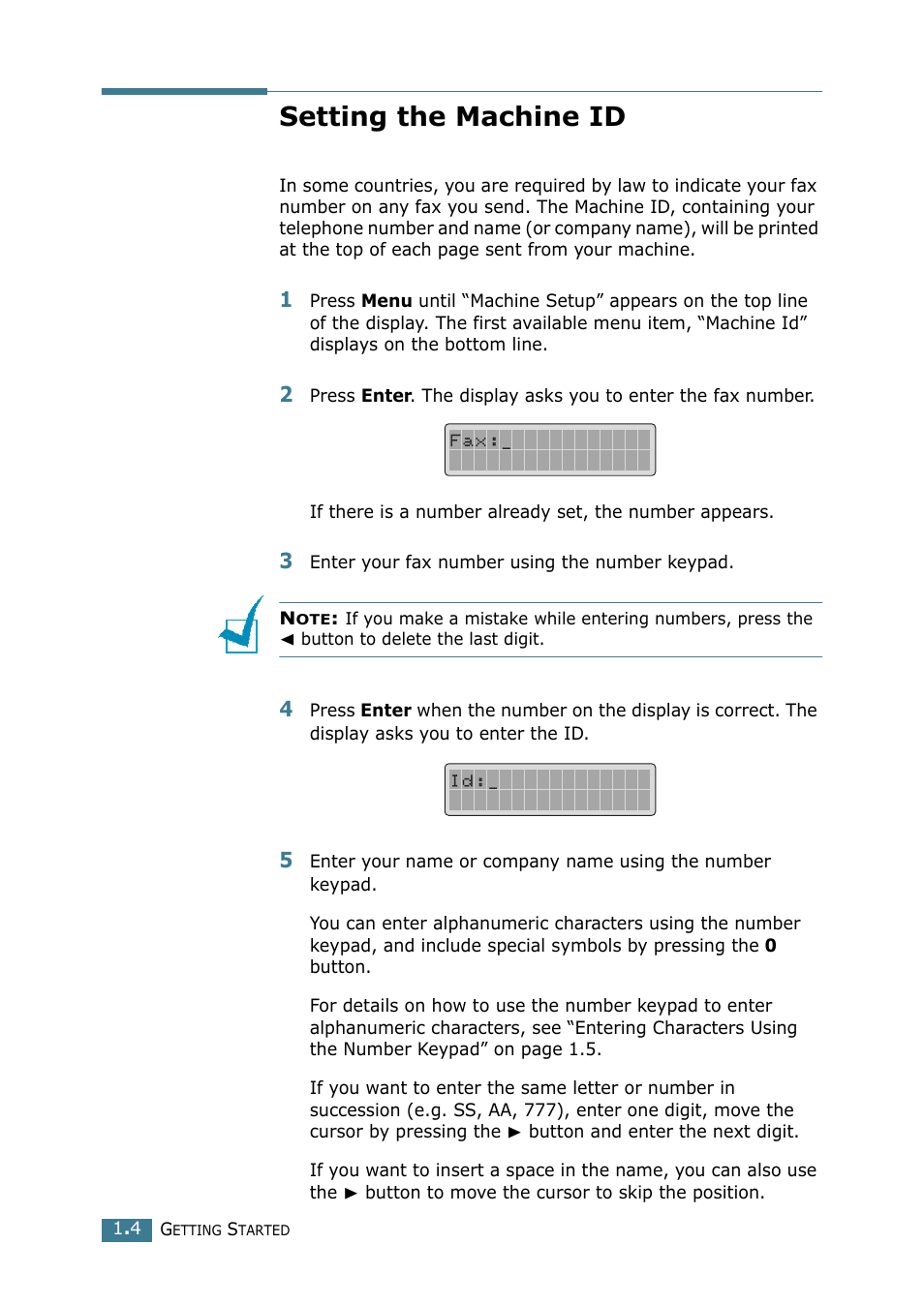 Setting the machine id | Samsung SCX-4116 User Manual | Page 164 / 210