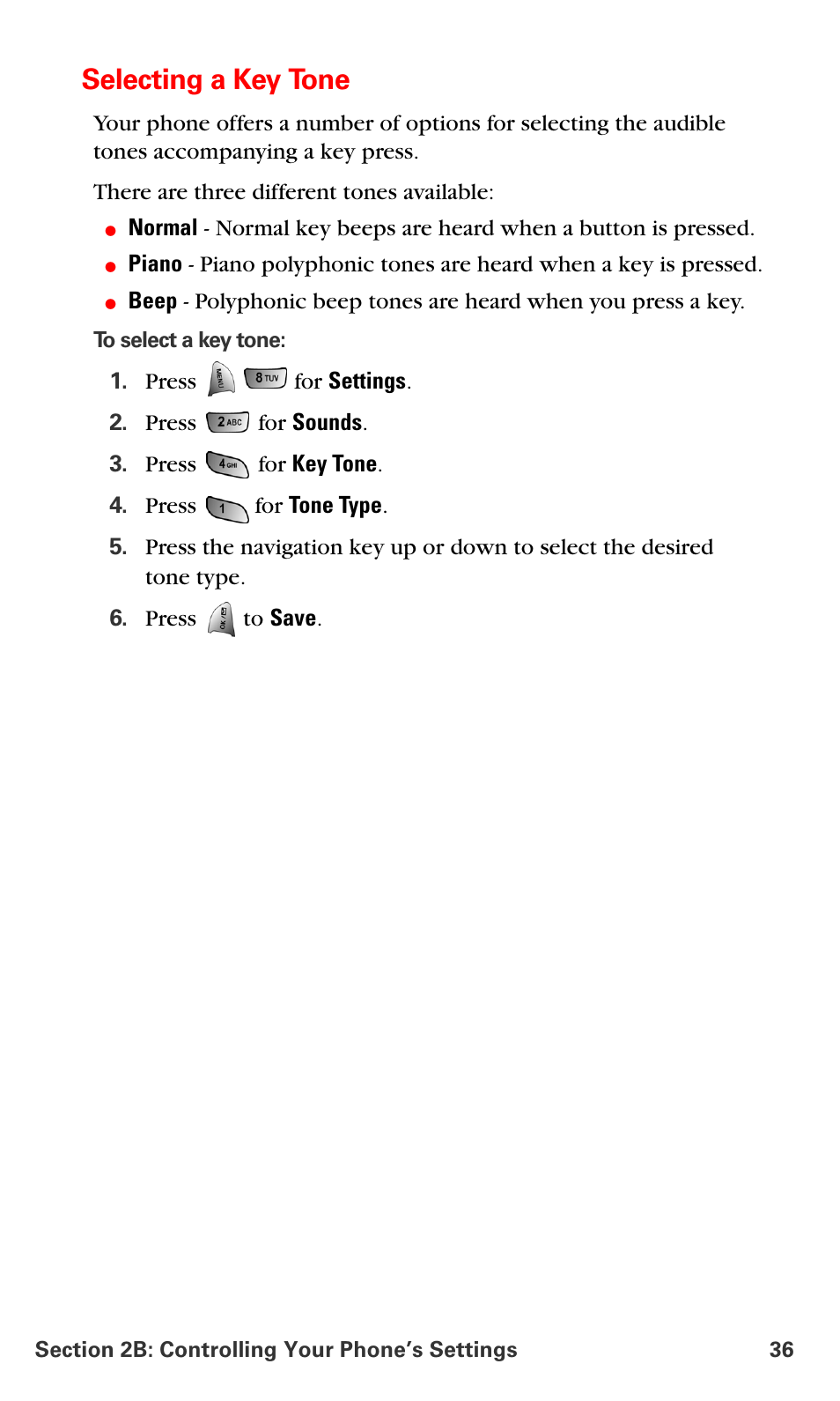 Selecting a key tone | Samsung VM-A680 User Manual | Page 44 / 224