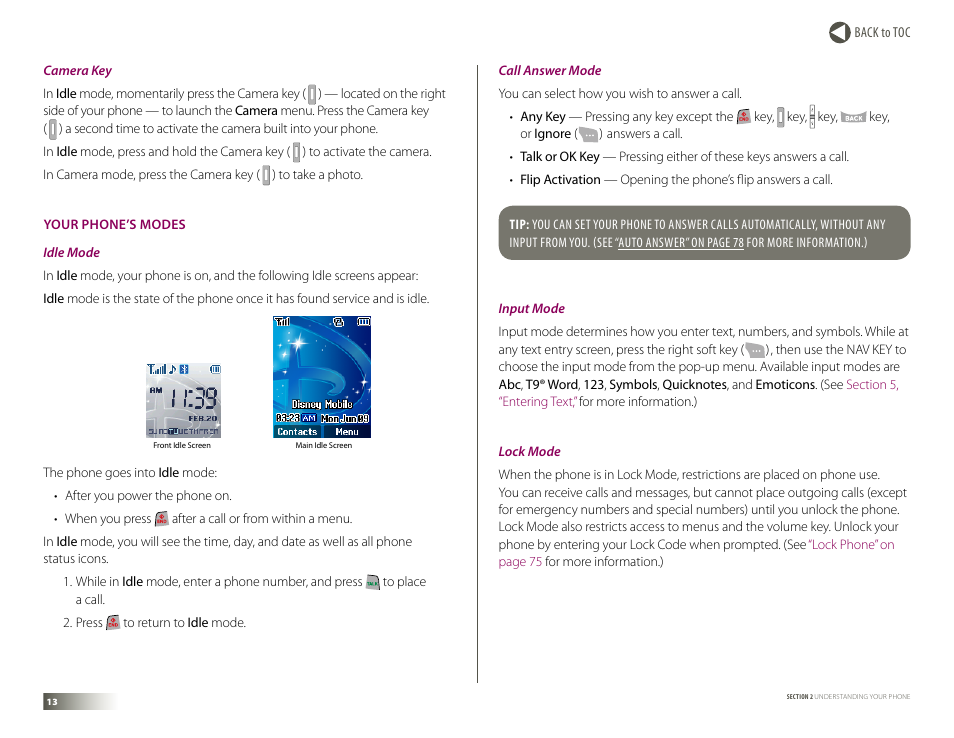 Your phone's modes, Your phone’s modes | Samsung DM-S105 User Manual | Page 13 / 99