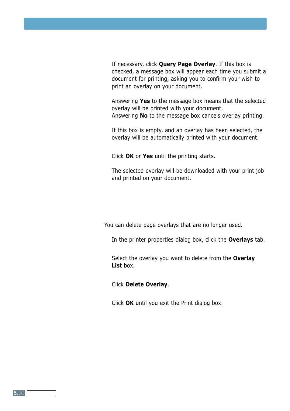Deleting a page overlay, Using page overlay | Samsung ML-4600 User Manual | Page 67 / 134
