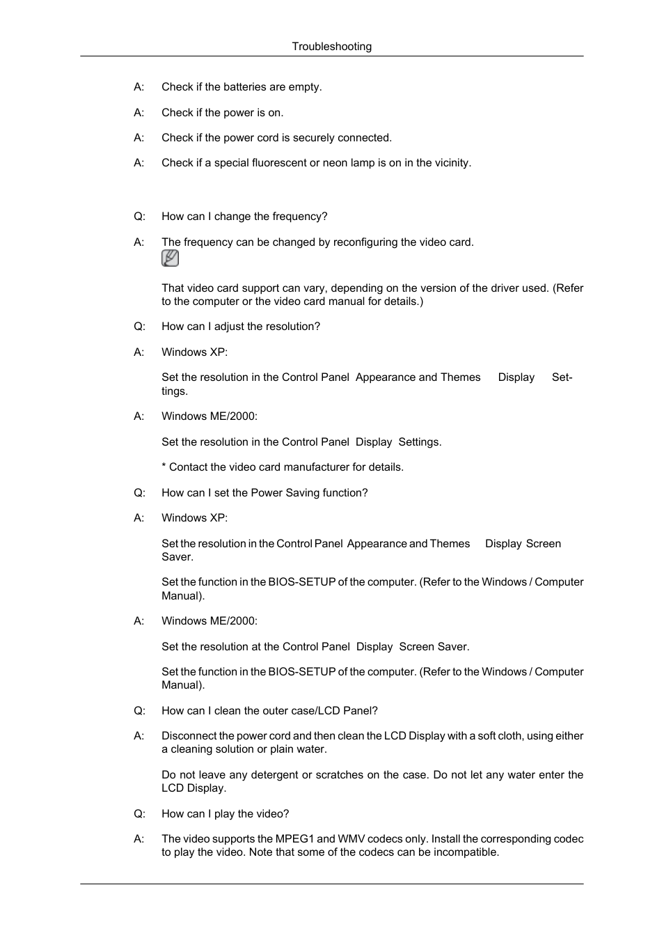 Q & a | Samsung 550DX User Manual | Page 27 / 28