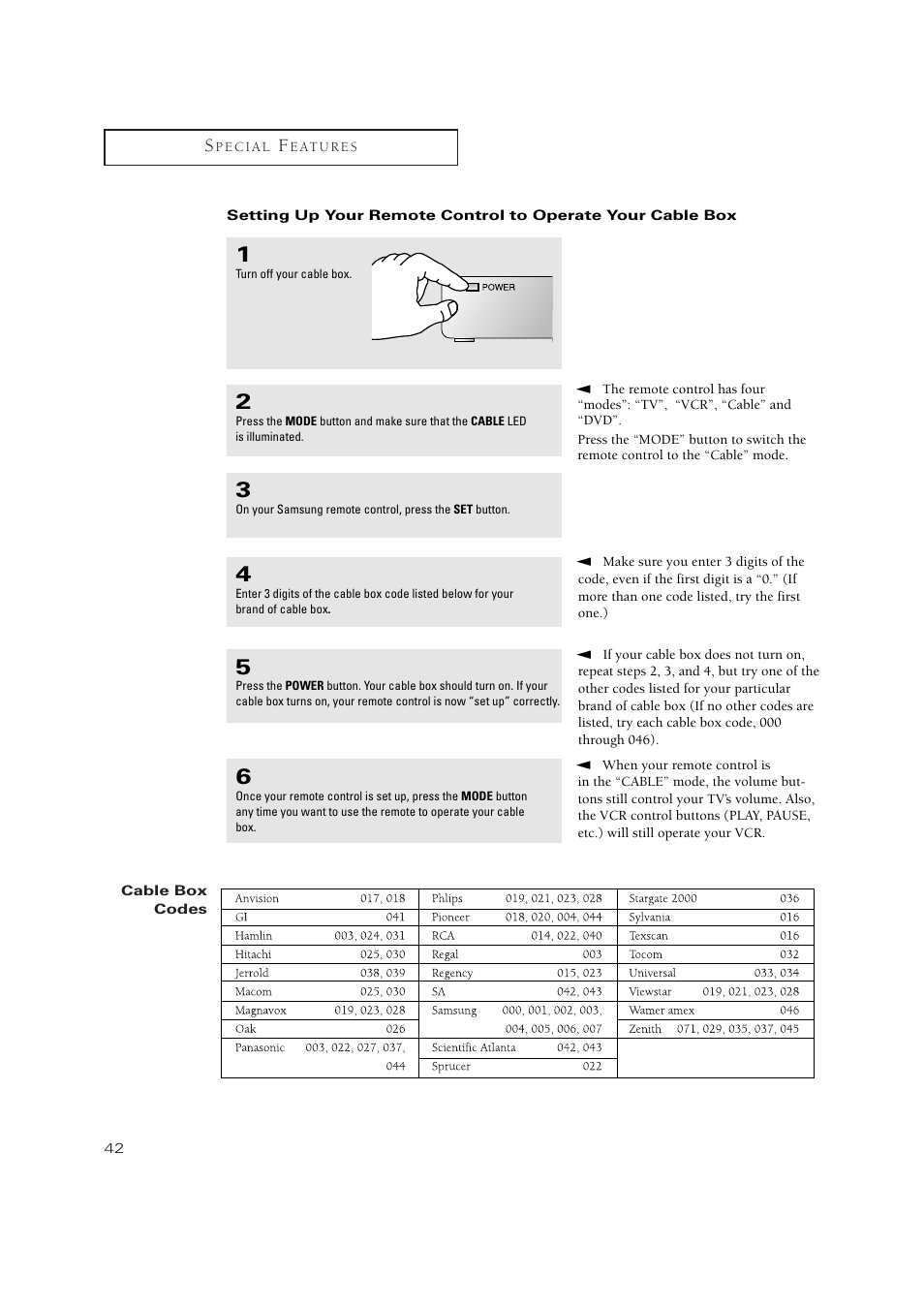 Samsung TXN 2434F User Manual | Page 42 / 59