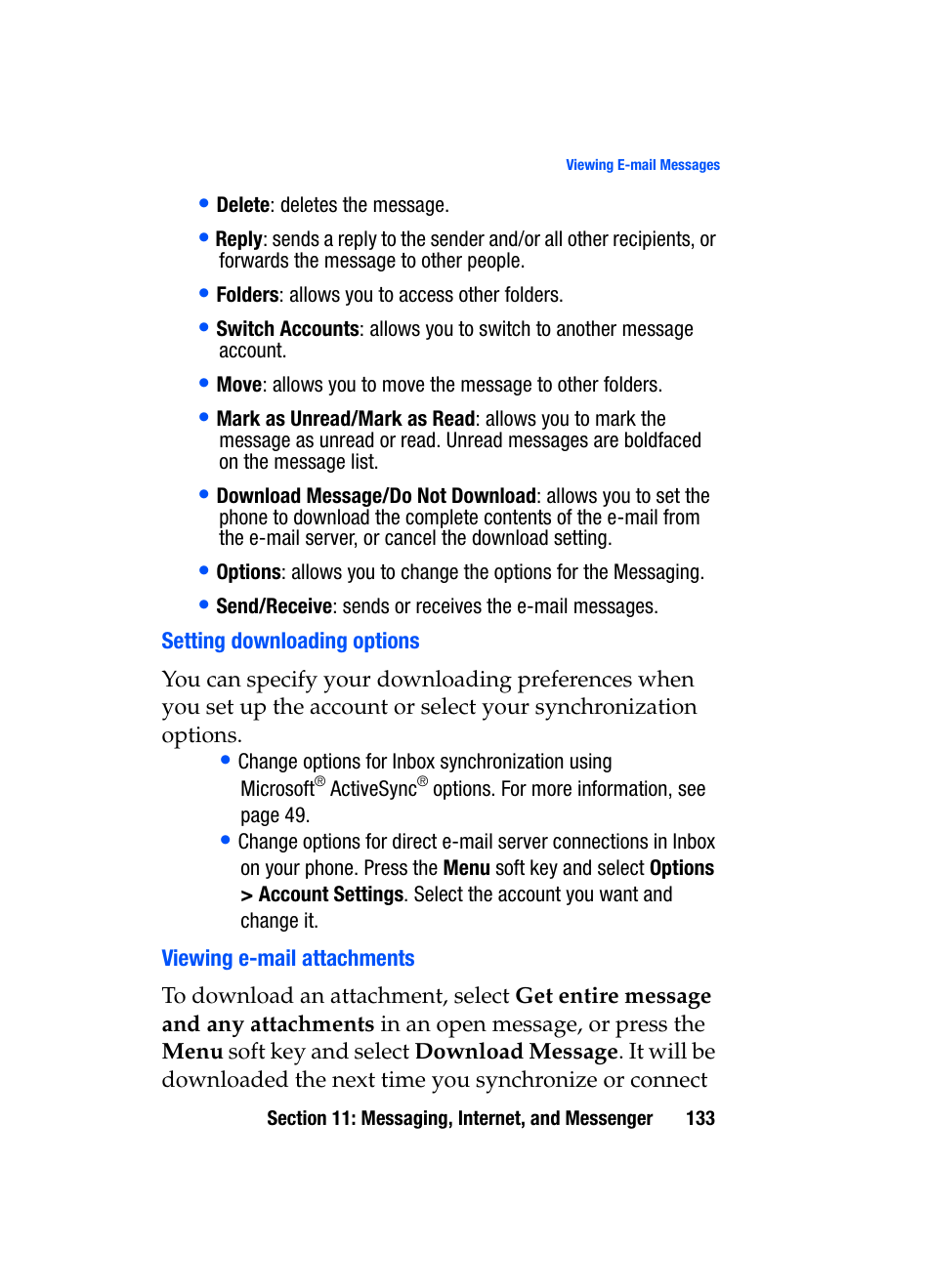 Samsung SGH-i607 User Manual | Page 133 / 223