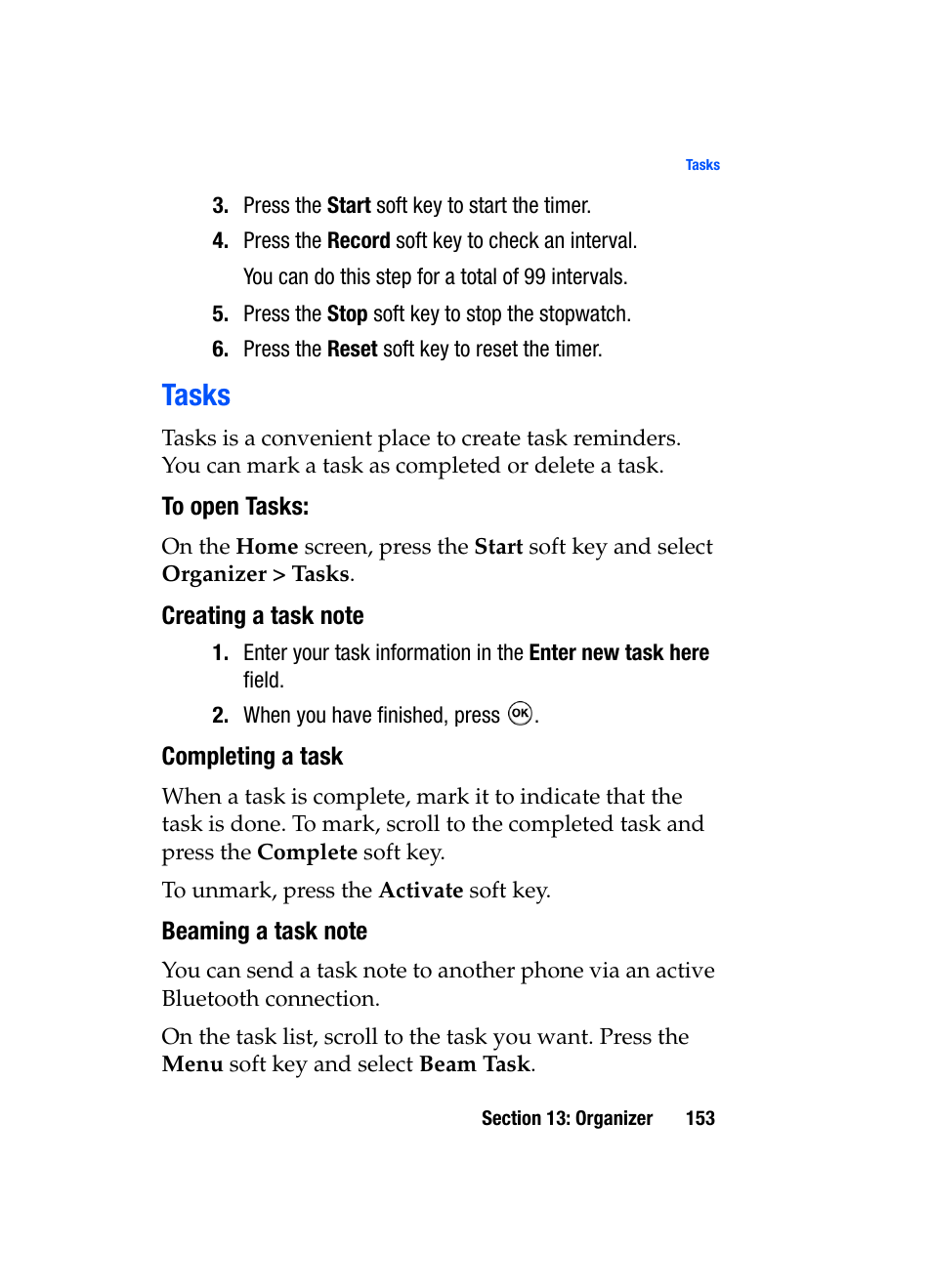 Tasks | Samsung SGH-i607 User Manual | Page 153 / 223