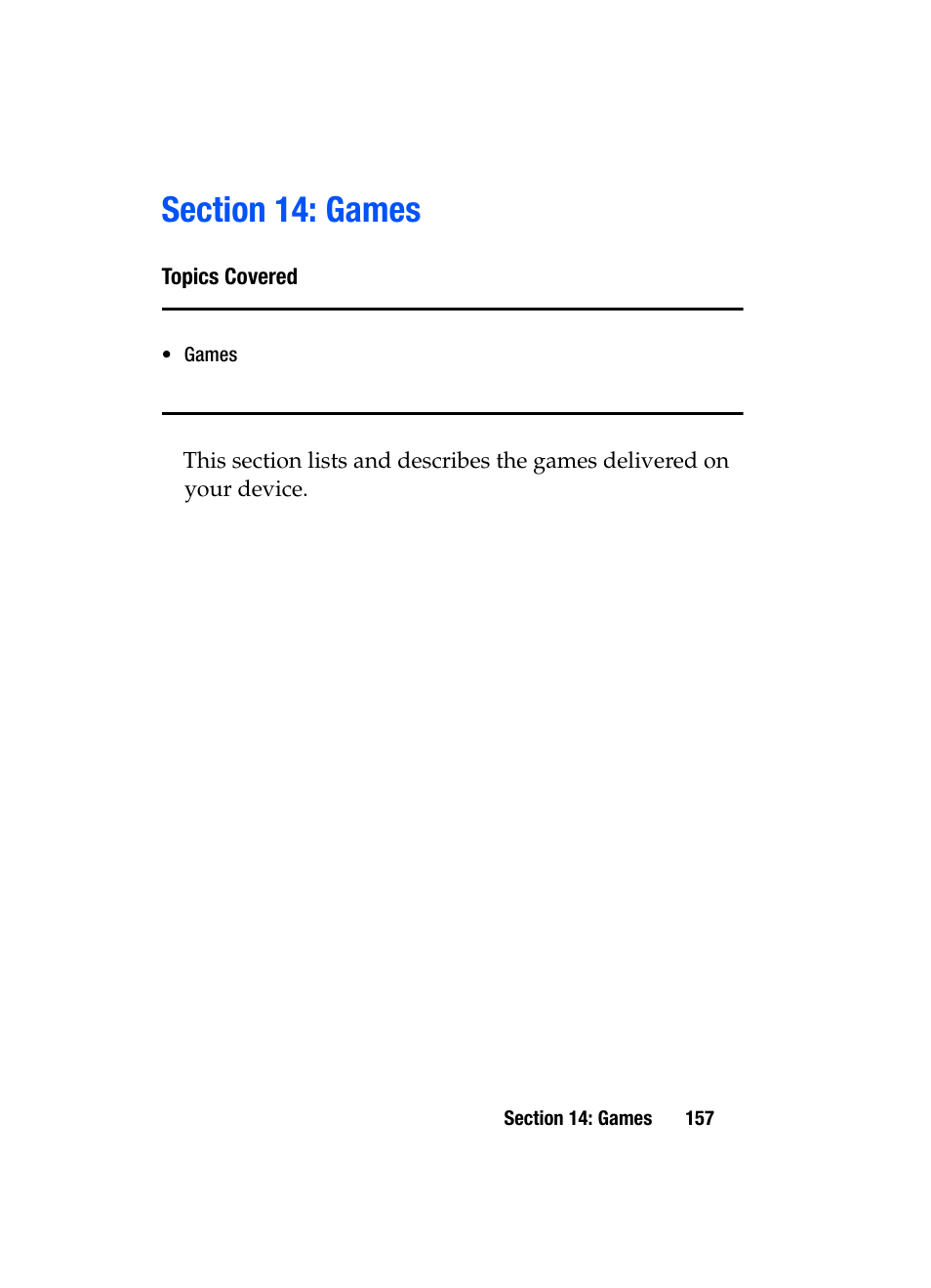 Section 14: games | Samsung SGH-i607 User Manual | Page 157 / 223
