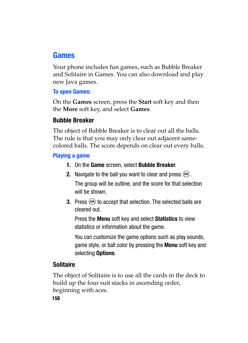 Games | Samsung SGH-i607 User Manual | Page 158 / 223