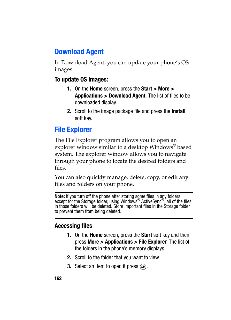 Download agent file explorer, Download agent, File explorer | Samsung SGH-i607 User Manual | Page 162 / 223