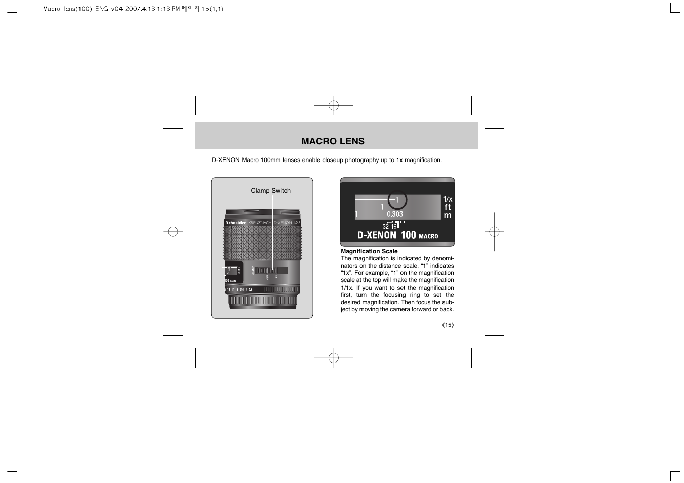 Samsung Schneider D-XENON 100 Macro User Manual | Page 17 / 27