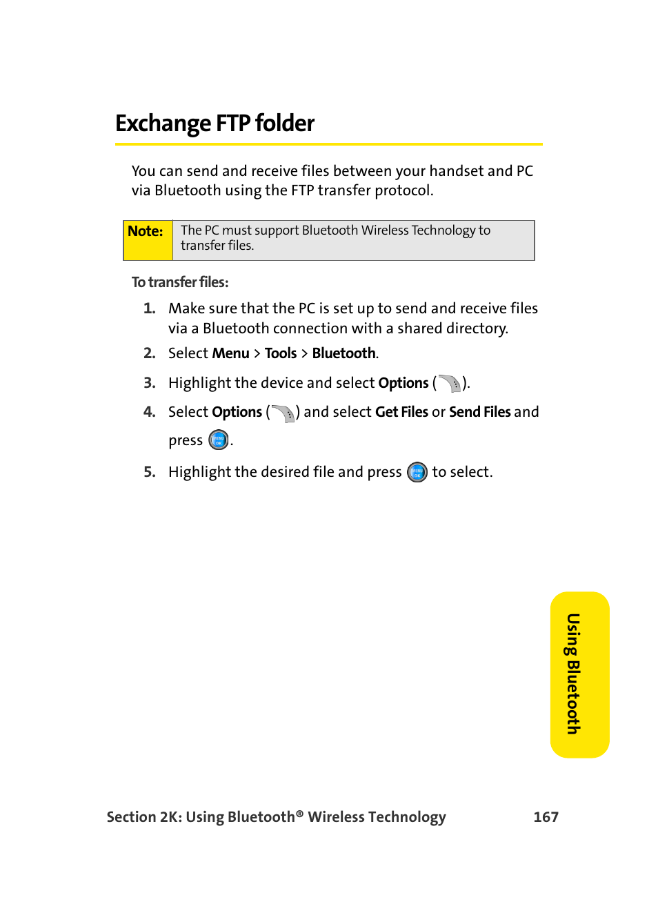 Exchange ftp folder | Samsung A960 User Manual | Page 191 / 272