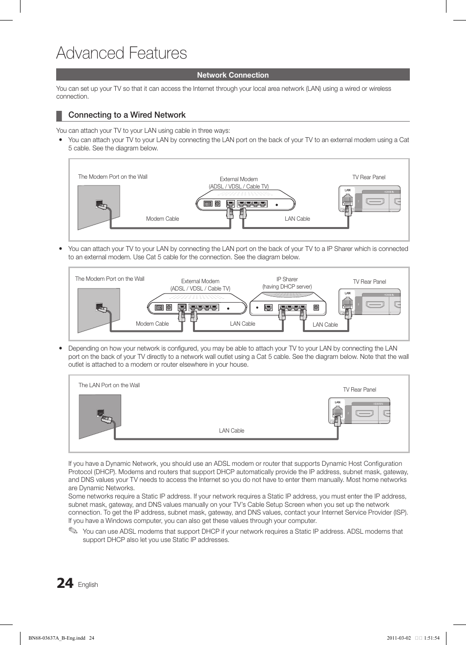 Advanced features | Samsung 610 User Manual | Page 24 / 51