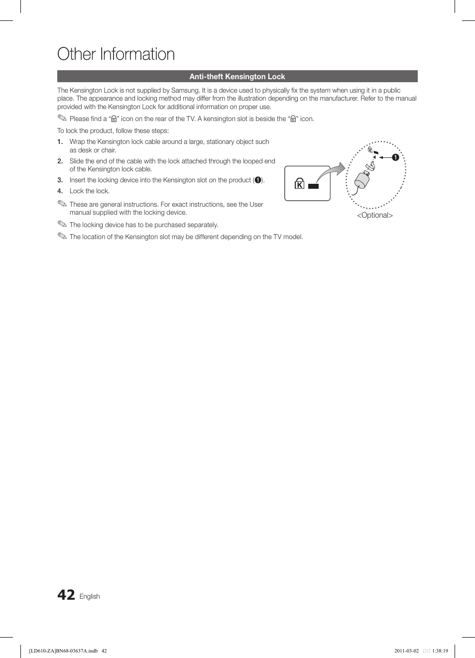 Other information | Samsung 610 User Manual | Page 42 / 51