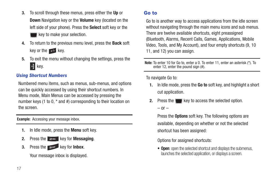 Go to | Samsung Evergreen a667 User Manual | Page 22 / 153