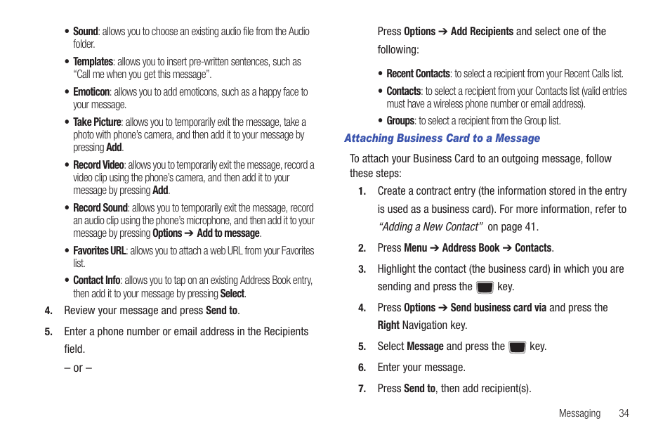 Samsung Evergreen a667 User Manual | Page 39 / 153