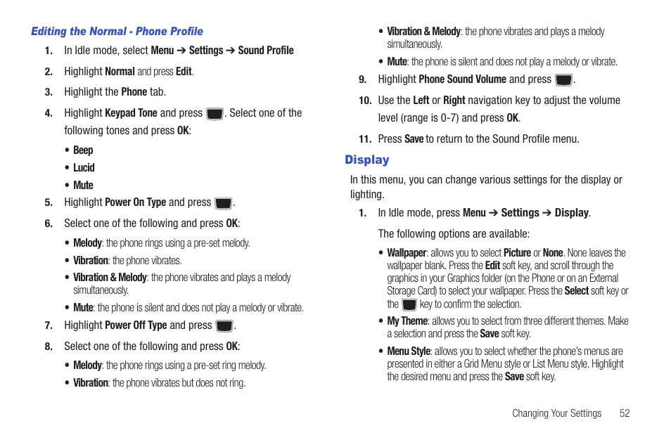 Display | Samsung Evergreen a667 User Manual | Page 57 / 153