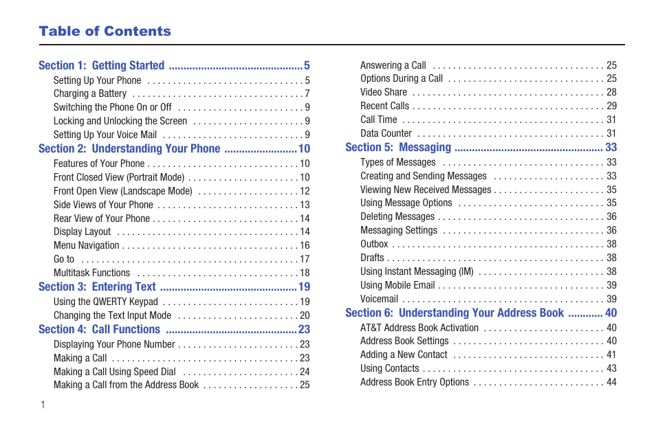 Samsung Evergreen a667 User Manual | Page 6 / 153