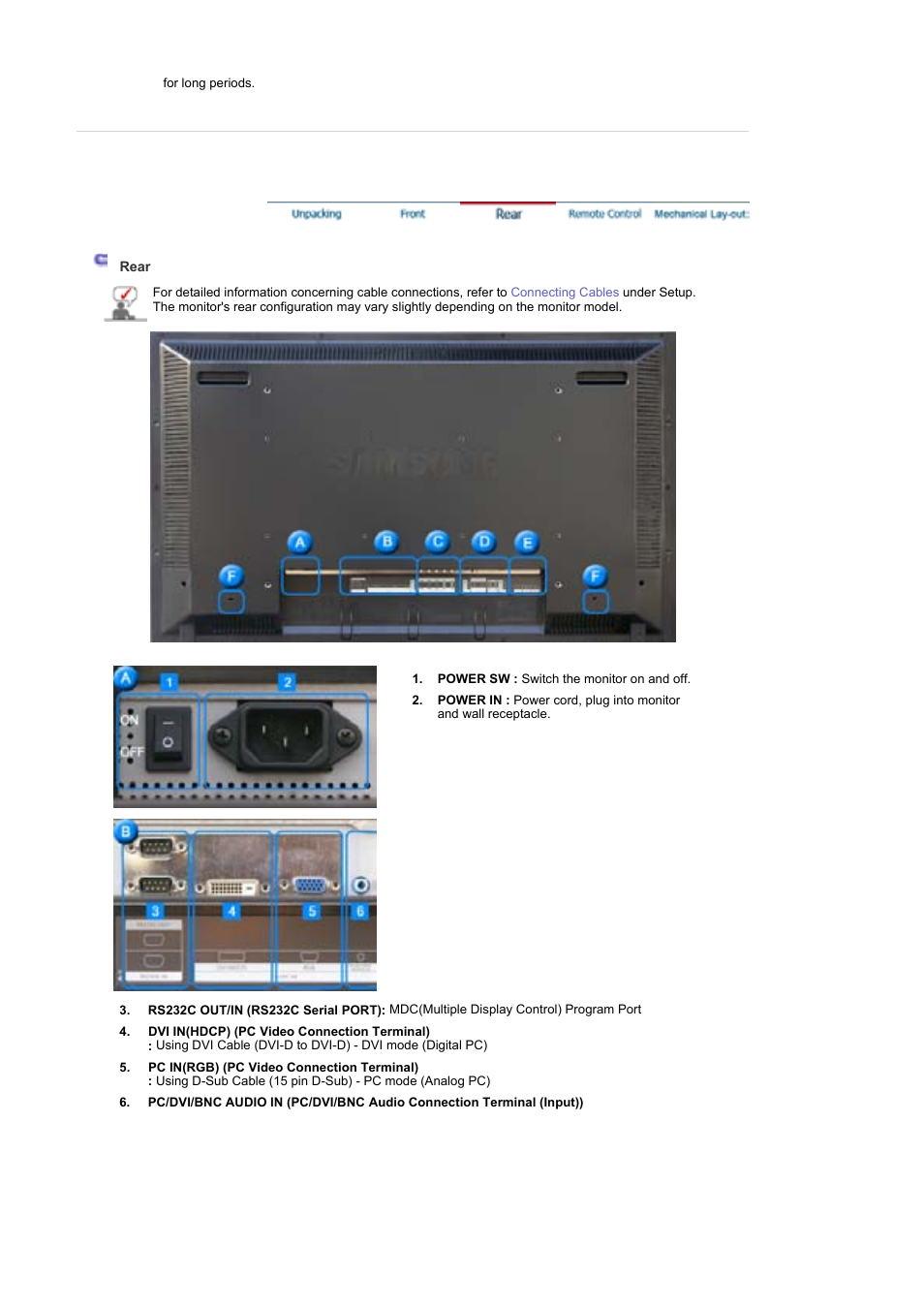 Remote control | Samsung 460P User Manual | Page 13 / 154