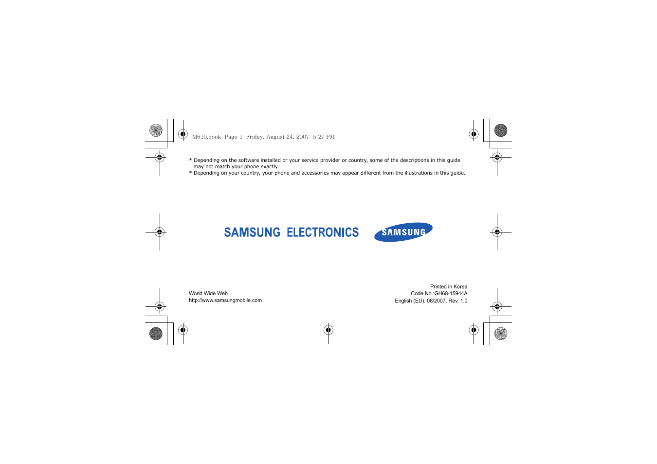 Samsung SGH-M610 User Manual | Page 49 / 49