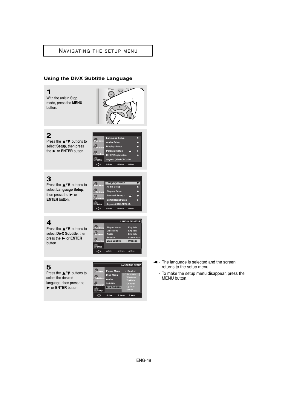 Eng-48 | Samsung DVD-1080P8 User Manual | Page 48 / 103