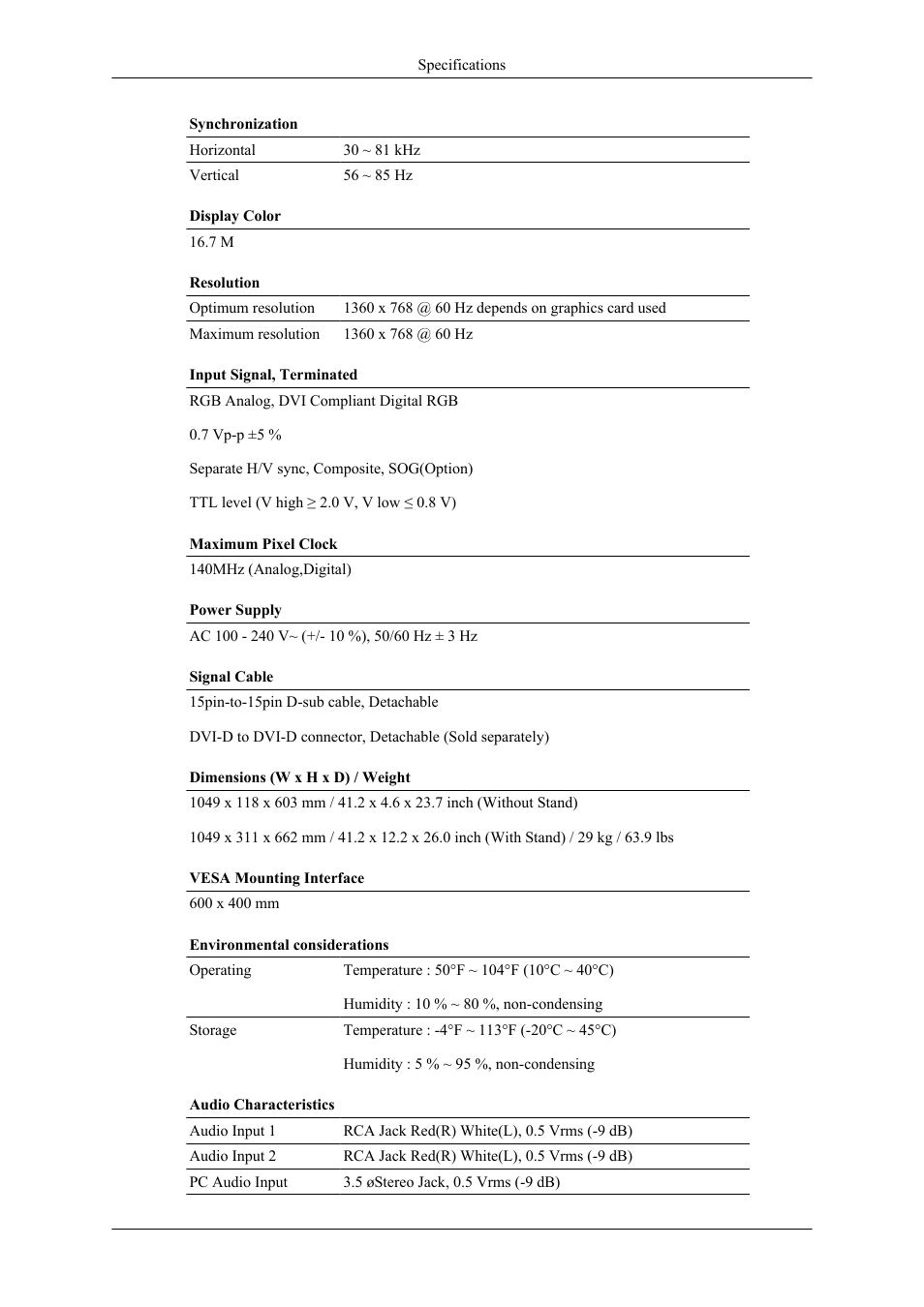 Samsung 400UXN User Manual | Page 115 / 127
