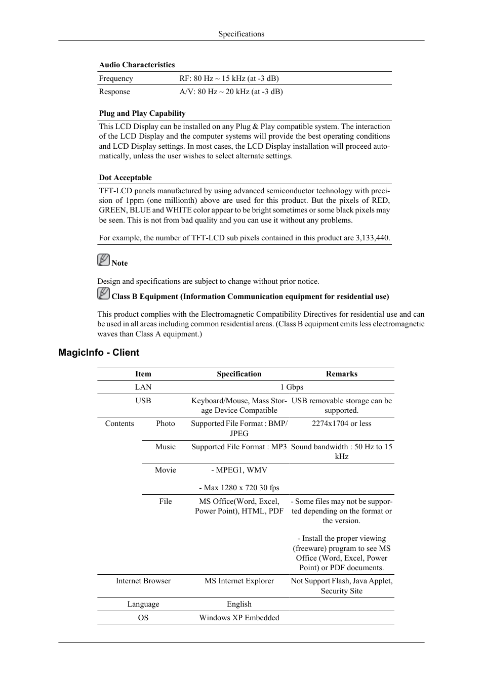 Magicinfo - client | Samsung 400UXN User Manual | Page 116 / 127