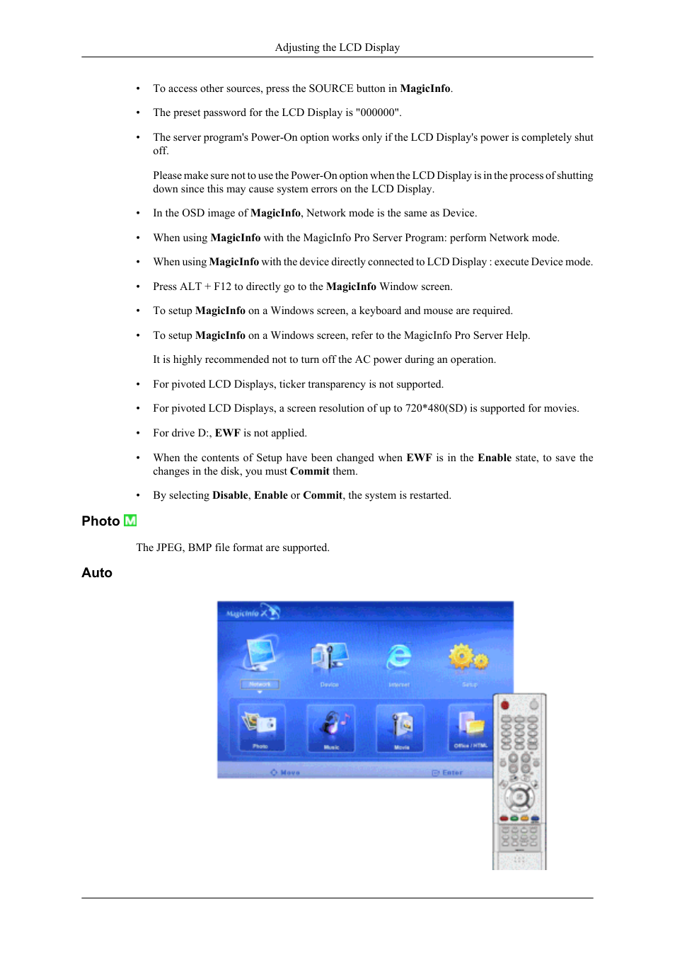 Photo, Auto | Samsung 400UXN User Manual | Page 95 / 127
