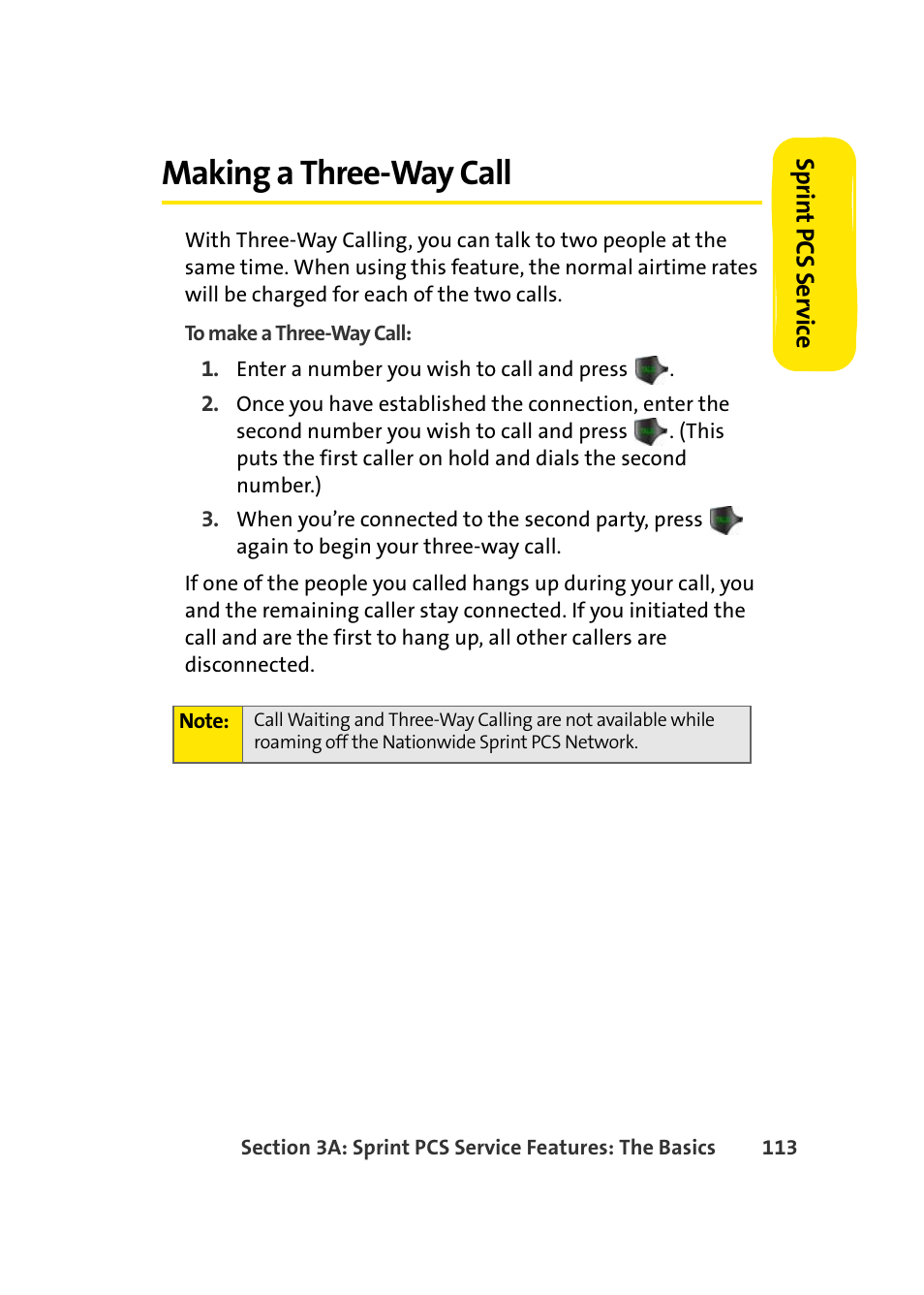 Making a three-way call | Samsung A420 User Manual | Page 129 / 164