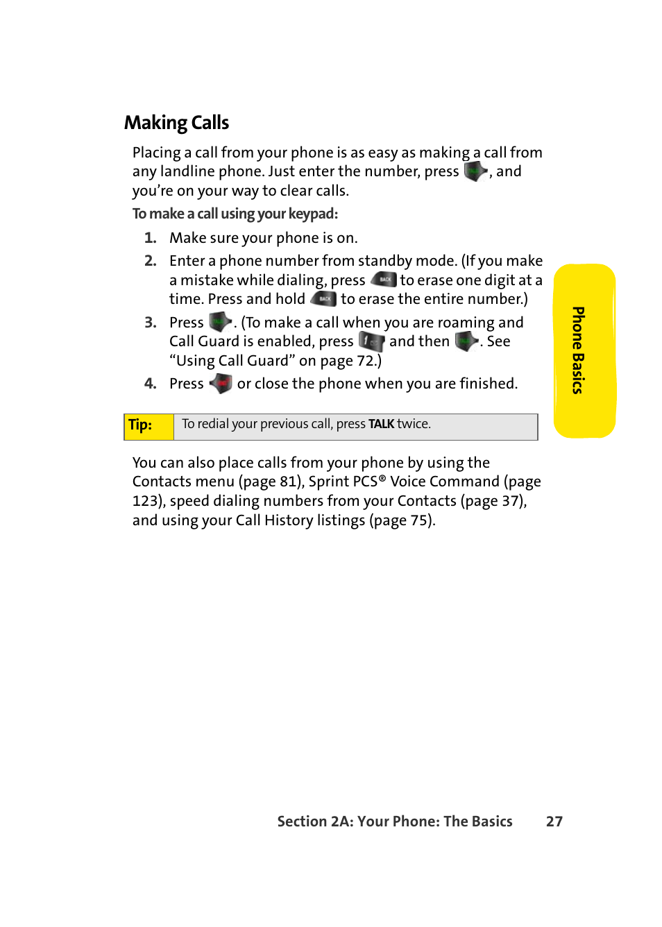 Making calls | Samsung A420 User Manual | Page 43 / 164
