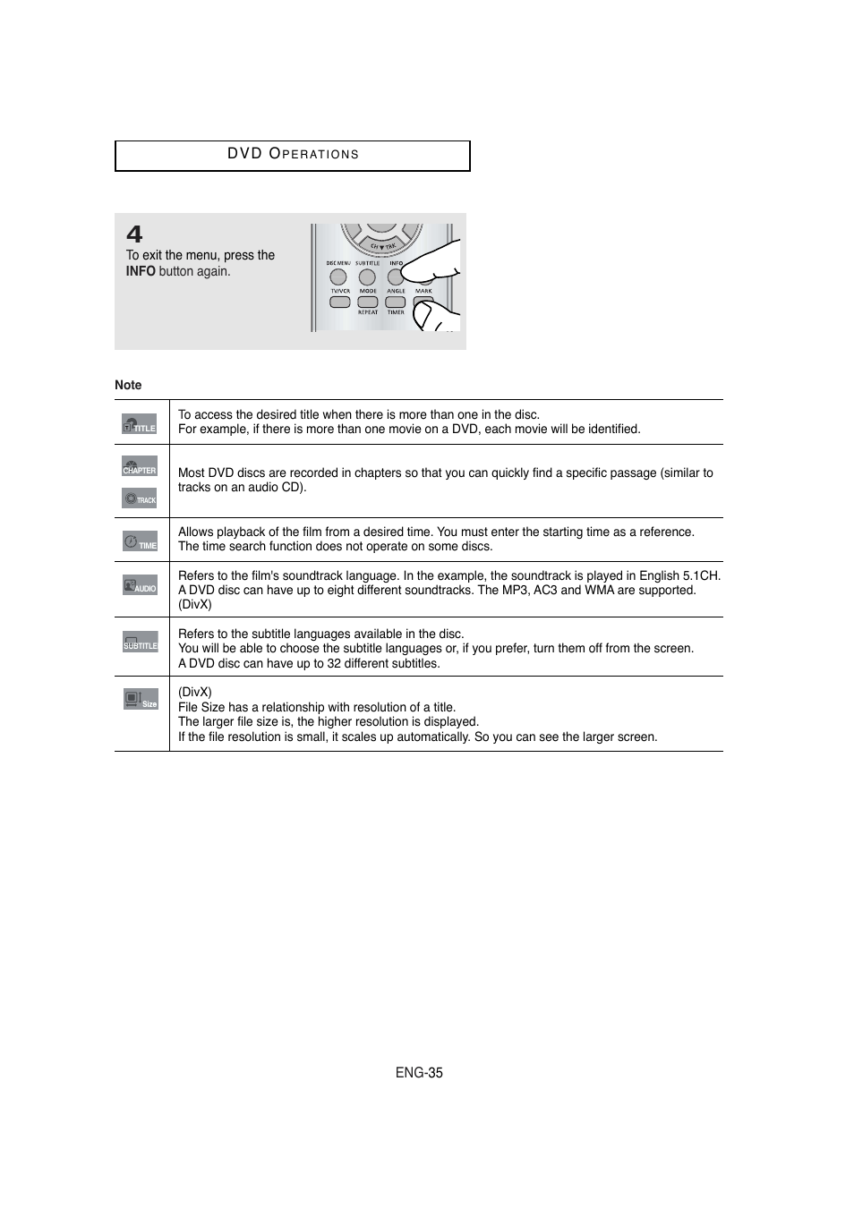 D v d o | Samsung DVD-V5650 User Manual | Page 35 / 92