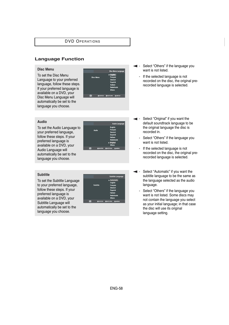 Samsung DVD-V5650 User Manual | Page 58 / 92