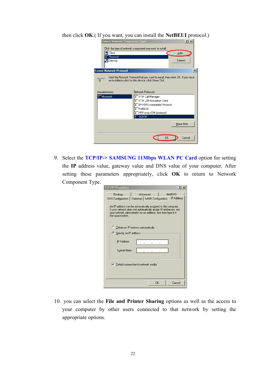 Samsung SWL-2100N User Manual | Page 22 / 75