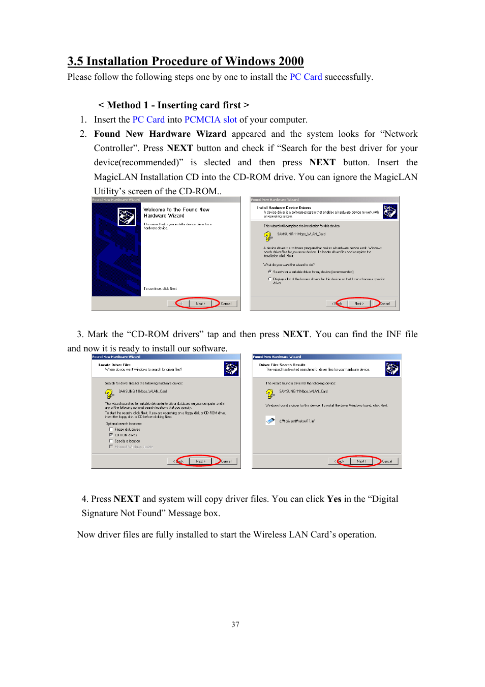 Samsung SWL-2100N User Manual | Page 37 / 75