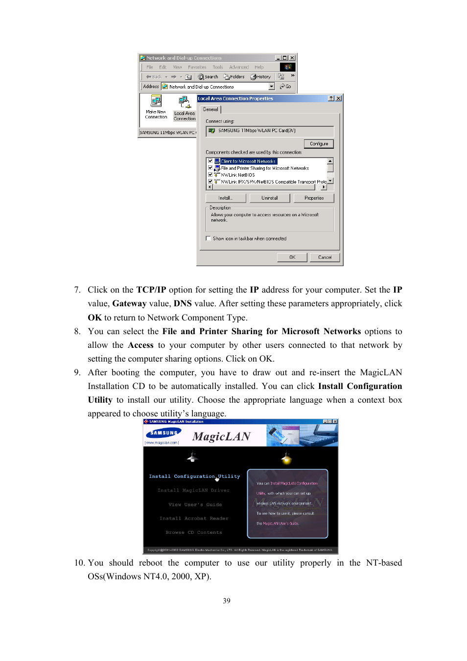 Samsung SWL-2100N User Manual | Page 39 / 75