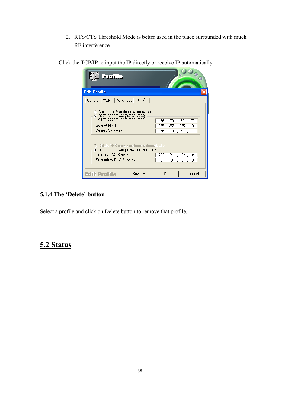 2 status | Samsung SWL-2100N User Manual | Page 68 / 75