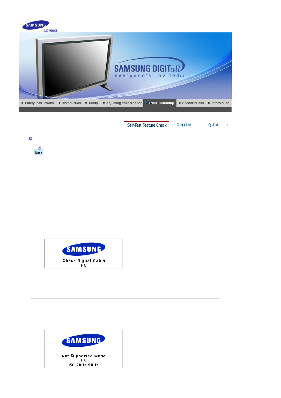 Troubleshooting, Self-test feature check | Samsung 403Tn User Manual | Page 95 / 112