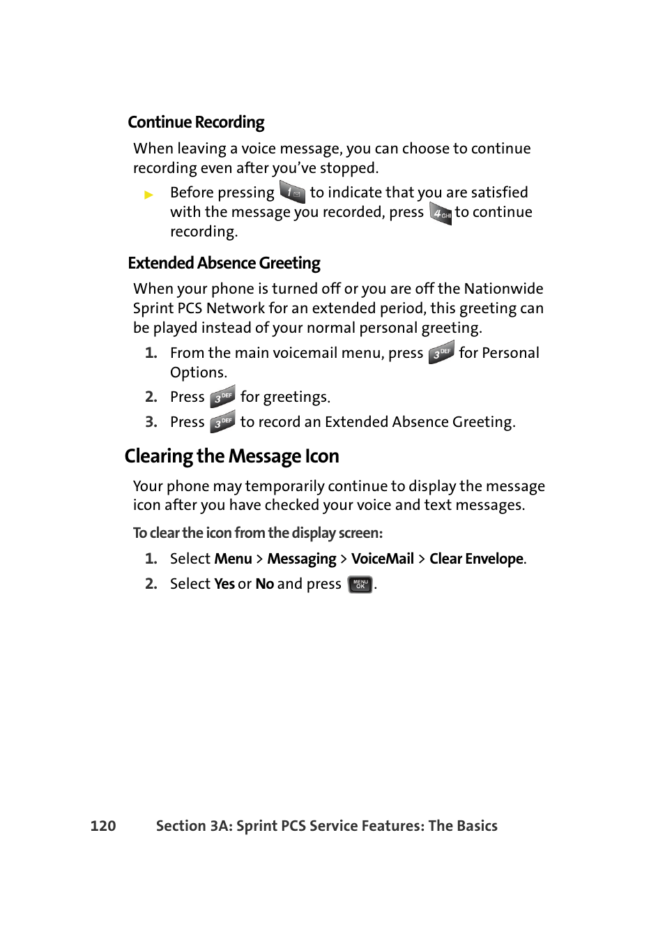 Clearing the message icon | Samsung A580 User Manual | Page 138 / 197