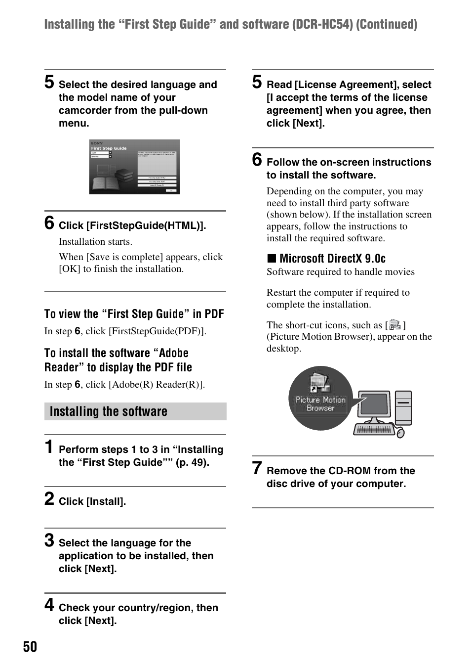 Sony DCR-HC52 User Manual | Page 50 / 88